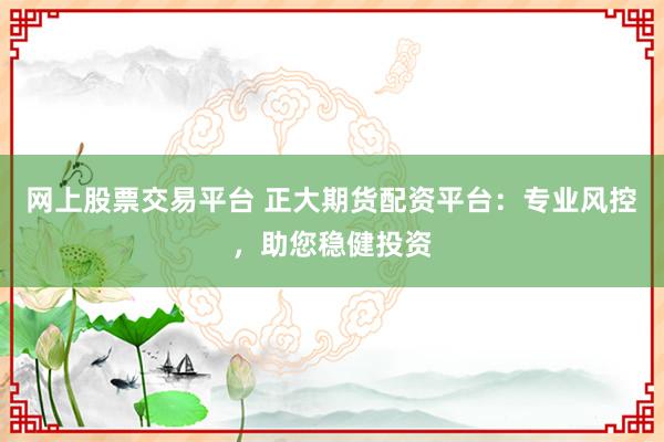 网上股票交易平台 正大期货配资平台：专业风控，助您稳健投资