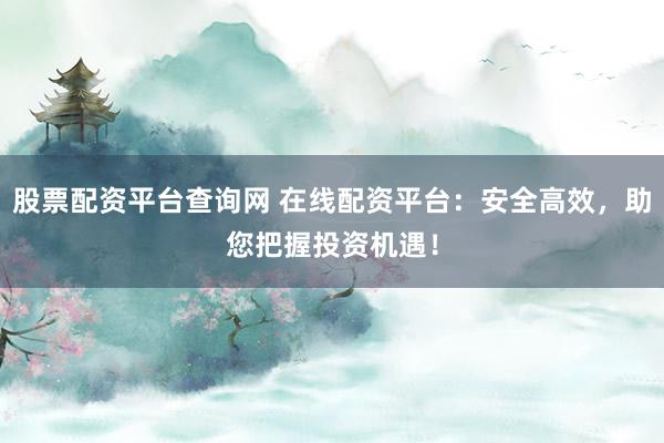 股票配资平台查询网 在线配资平台：安全高效，助您把握投资机遇！