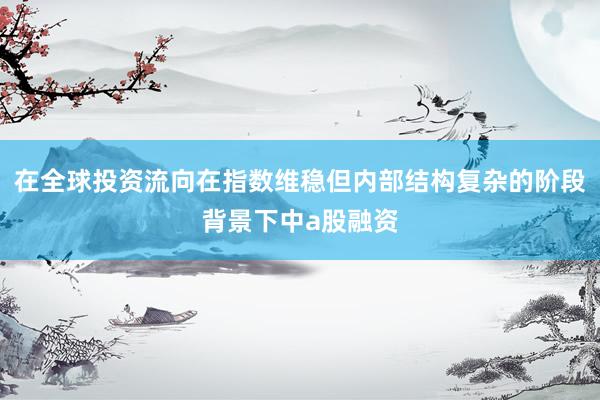 在全球投资流向在指数维稳但内部结构复杂的阶段背景下中a股融资