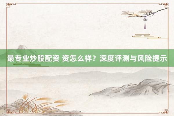 最专业炒股配资 资怎么样？深度评测与风险提示
