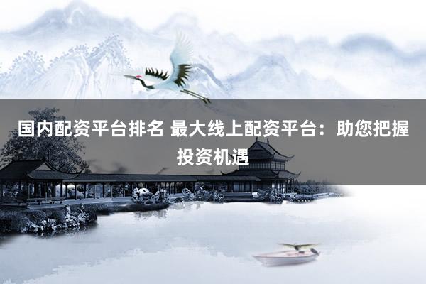 国内配资平台排名 最大线上配资平台：助您把握投资机遇